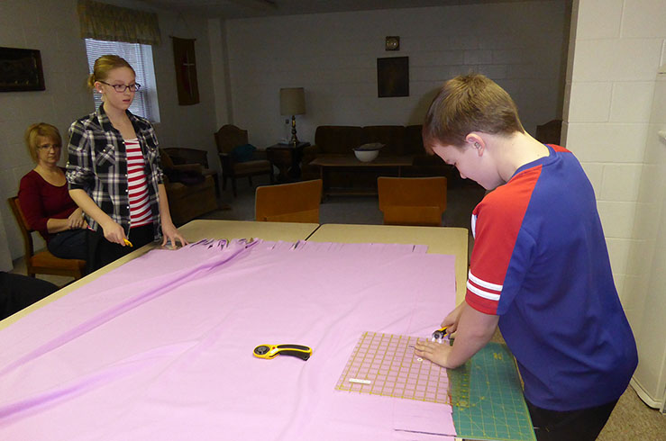 Youth Making Blanket